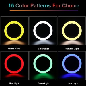 رینگ لایت 26 سانتی متر RGB مدل MJ26